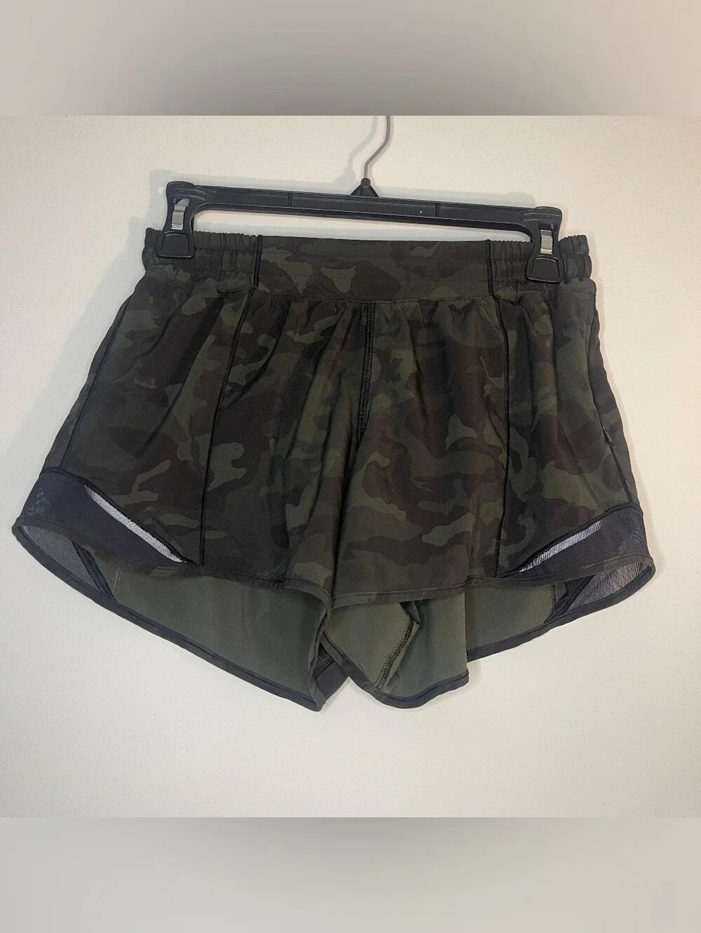 lululemon athletica Olive Camo Athletic Shorts